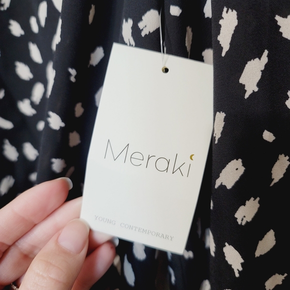 NWT Meraki Black and White Blouse Size Small - Picture 8 of 12